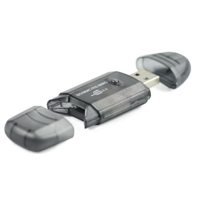 Adaptor Pembaca Kartu Memori Ponsel Mini, USB 2.0 Kecepatan Tinggi untuk Komputer