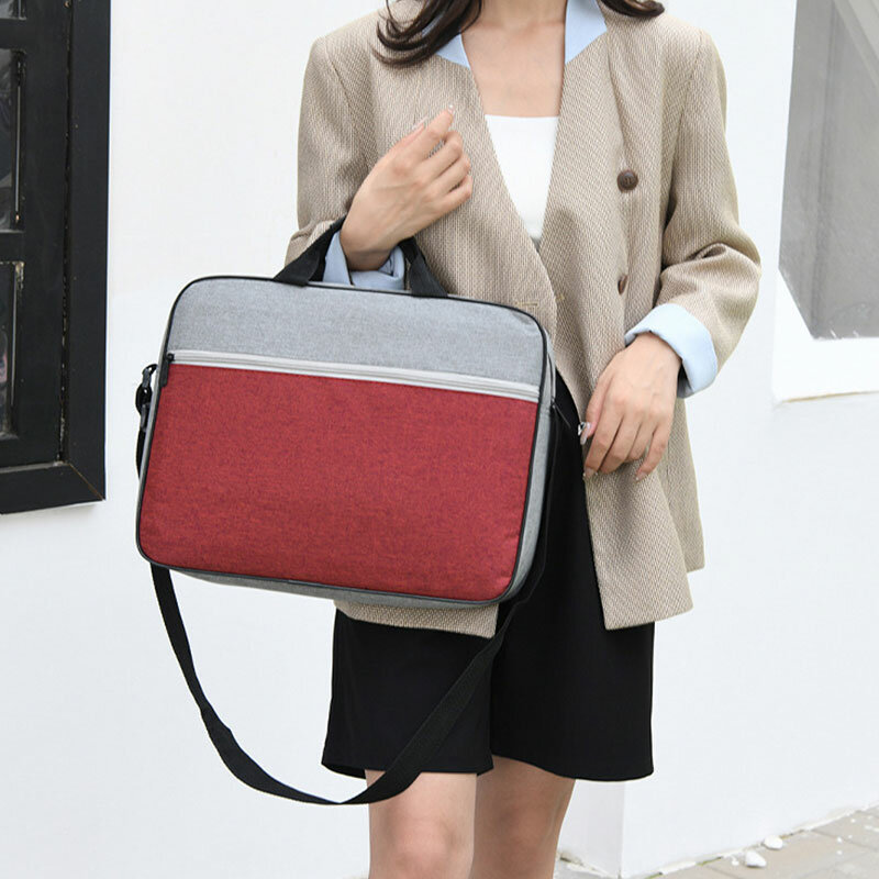 Męska przenośny neseser Laptop biznesowy torba na ramię o dużej pojemności minimalistyczna moda torebka na komputer podróżna Unisex