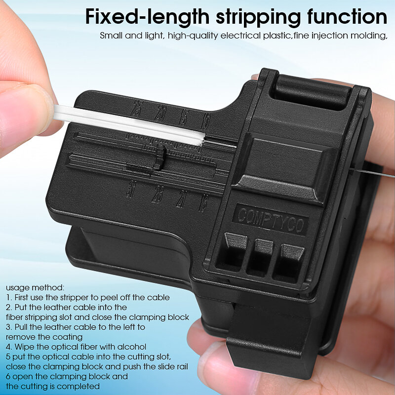 Cortador de fibra óptica en miniatura, herramienta automática de retorno FTTH, conexión en frío, cuchilla de fibra, Material plástico, AUA-X01