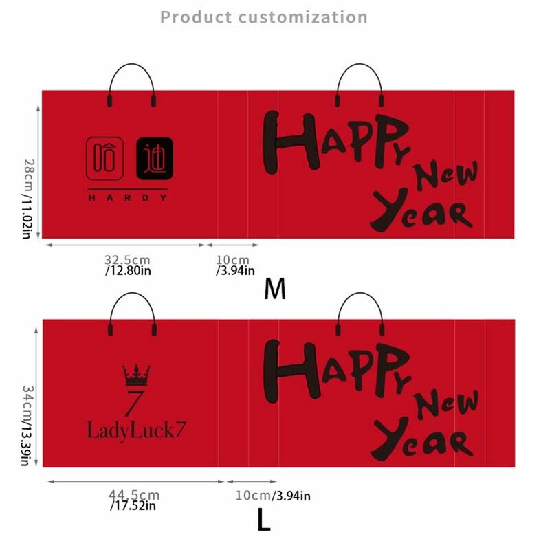 Saco De Embalagem Transparente, Saco De Presente Vermelho De Ano Novo, Saco De Compras Ecológico Festivo, Homens
