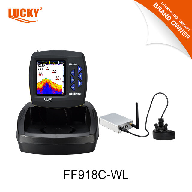 LUCKY FF918C-WL-Localizador de peces Ff918, dispositivo con pantalla a Color, Control remoto, rango operativo inalámbrico de 500m
