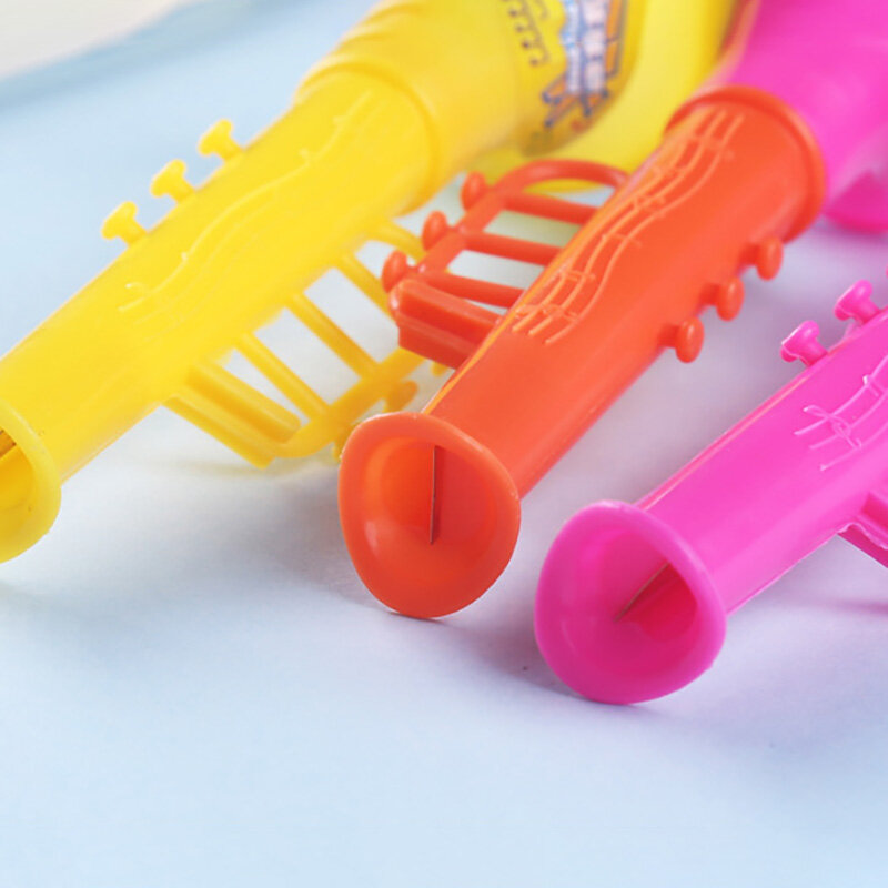 5Pcs bambini compleanno Baby Shower Party Gift Toys Colorful Mini Blowing tromba strumenti musicali premi per feste di carnevale di natale