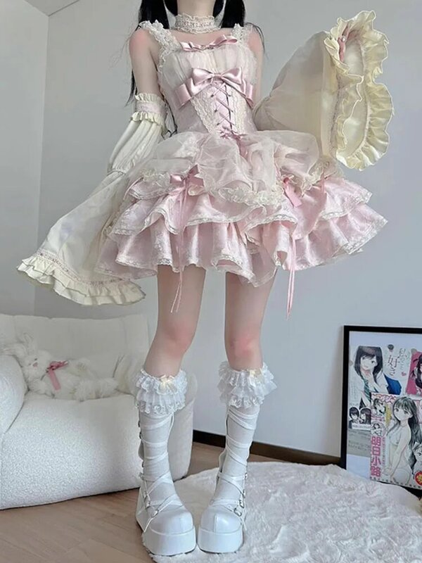 Sweet Tube Top Dress Pure Desire Gentle Cute Two-Dimensional Lolita