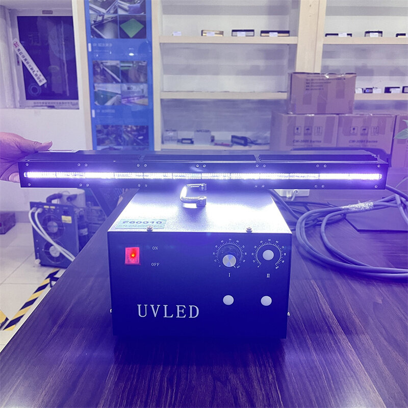 60010 Set lampu UV berpendingin udara 650W, lampu UVLED disesuaikan untuk Printer Uv, Set lampu penyembuhan LED cat UV 395NM minyak hijau/UV