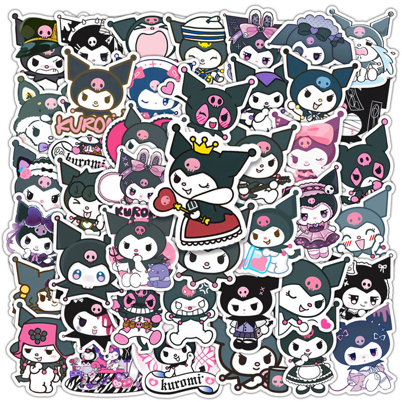 10/30/50 Stuks Grappige Schattige Kuromi Anime Waterdichte Stickers Kawaii Stickers Laptop Koelkast Notebook Decoratie Sticker Kids Speelgoed Cadeau