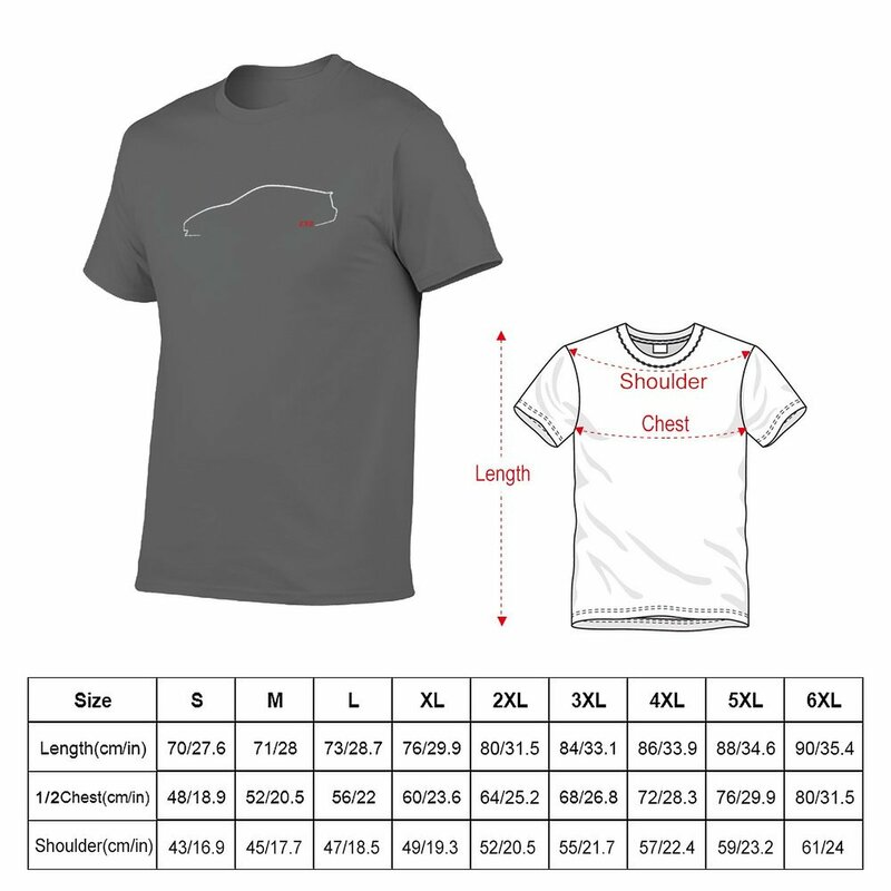 Men's Silhouette T-shirt, Blusa, Nova Edição, Big and Tall, Z32, Novo