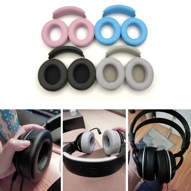Replacement Headband for Razer Essential Gaming Headset Protein Leather Earpads Cushion