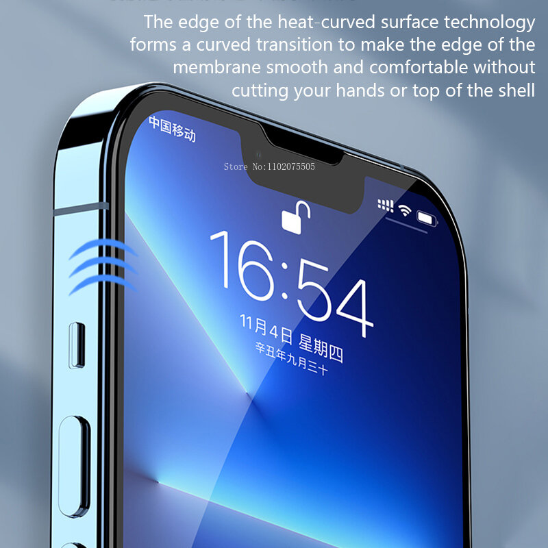 Protector de pantalla de vidrio templado, cubierta completa para IPhone 15, 14, 13, 12, 11 Pro Max, X, XR, XS Max, 7, 8, 15, 3 unidades
