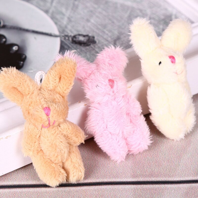 6 см плюшевый мини-зайчик для украшения дня рождения, кролик для куклы, фаршированные кролики для