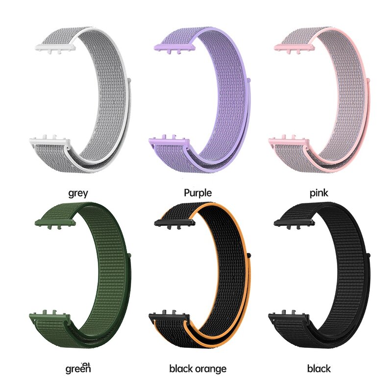 iPANWEY Quick Release Nylon Watch Band For Samsung Galaxy Fit 3, Soft Fabric Nylon  Adjustable Wristband Strap for Men and Women