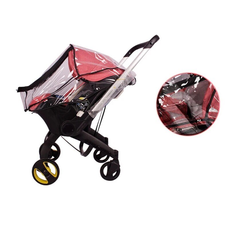 ベビーカーレインカバー幼児車用シート防水防風透明Sh