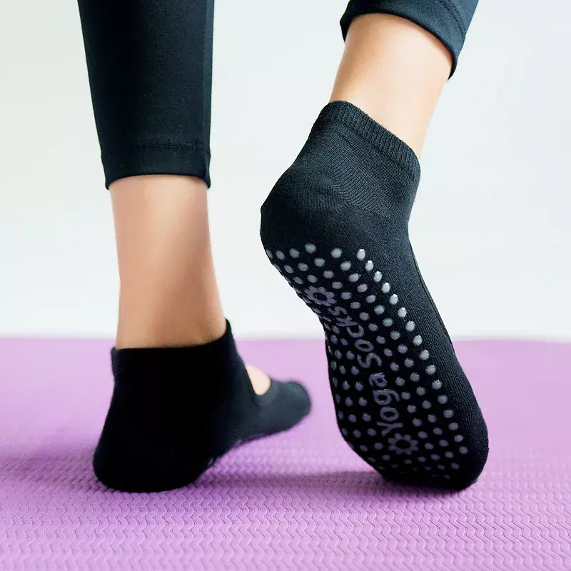 NEW Fashion Women High Quality Pilates Socks Anti-Slip Breathable Backless Yoga Socks Ankle Ladies Ballet Dance Sports Socks