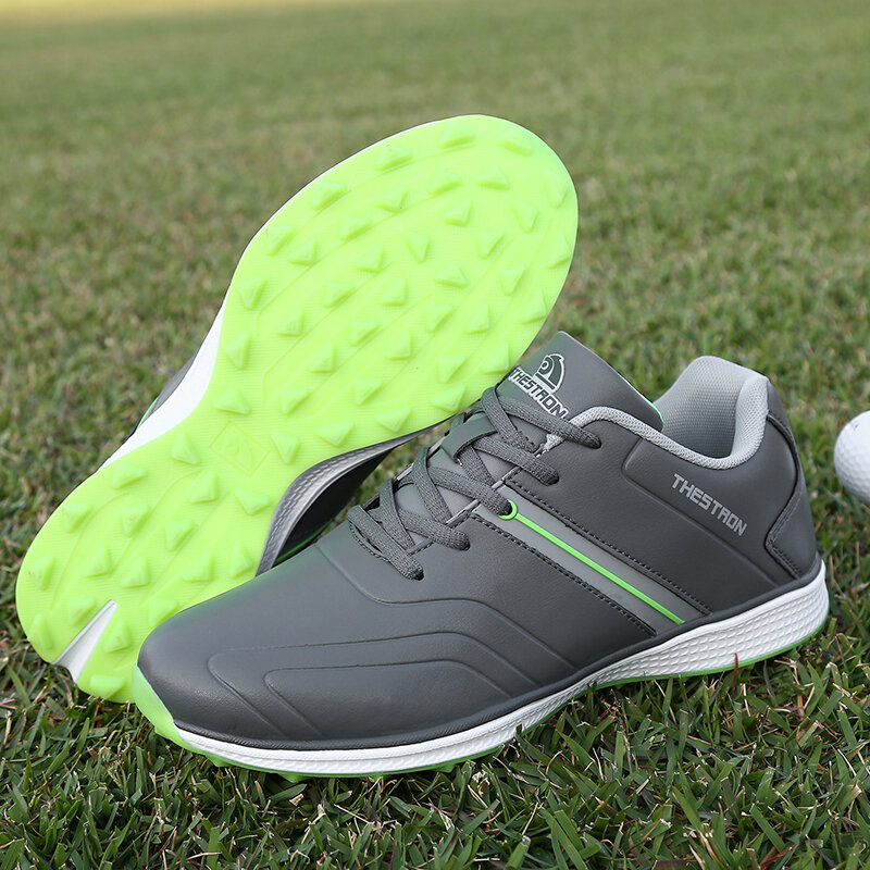 Sapatos de golfe impermeáveis para homens, sapatos leves profissionais, formadores de golfe ao ar livre, sapatos esportivos de marca alta