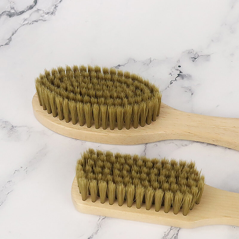 Spazzola per capelli morbidi spazzola per la casa spazzola per scarpe lucida con manico in legno strumenti per la pulizia della casa accessori spazzole per la pulizia