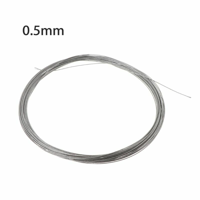 10m 304 Stainless Steel Wire Rope 0.5/0.6/0.8/1/1.2/1.5/2/2.5/3mm Rust-proof