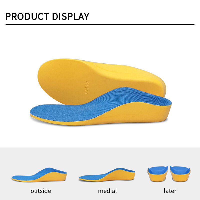 Ortoluckland Orthopedic Insoles For Children Sneakers Orthotic Arch Support Flatfeet Pads Kids Mesh Breathable Inner Soles