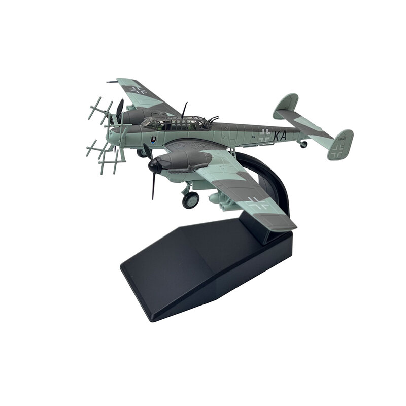 Modèle d'avion de chasse allemand Messerschmidt BF110 pour garçon, avion en métal moulé sous pression, jouet cadeau d'anniversaire, échelle 100, WWII, 1: 1/100