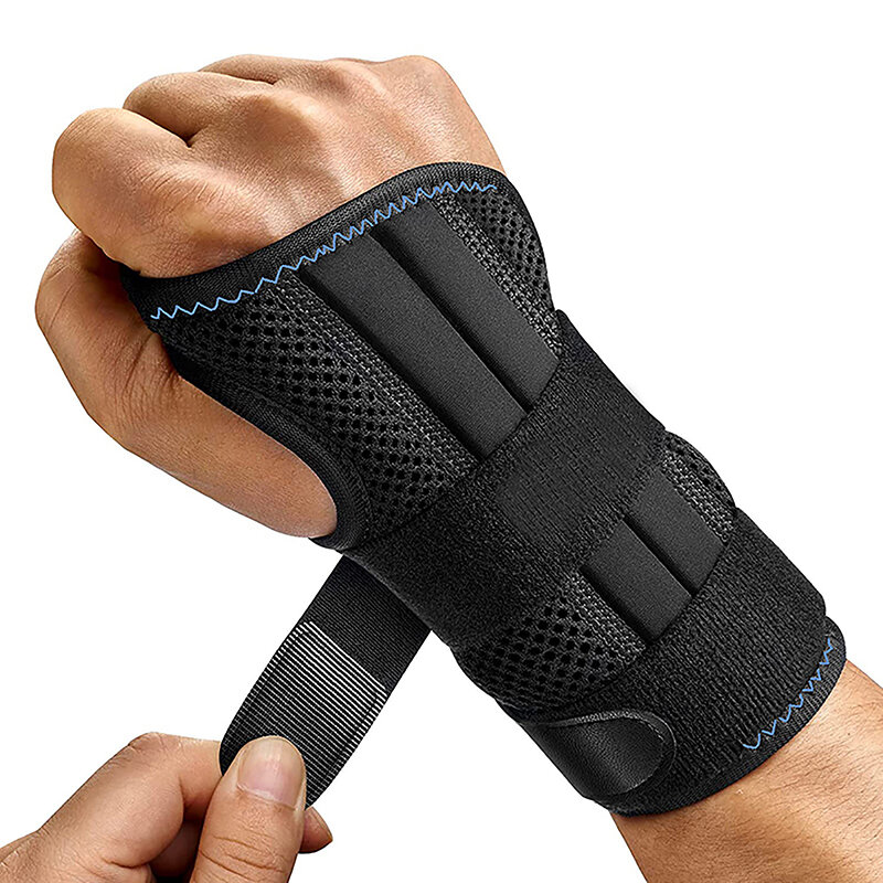 สายรัดข้อมือเหล็กค้ำยันสำหรับผู้ใหญ่ที่ถอดออกได้ carpal Relief ปวดแพลงกีฬาการตรึงตัวยึดมือ