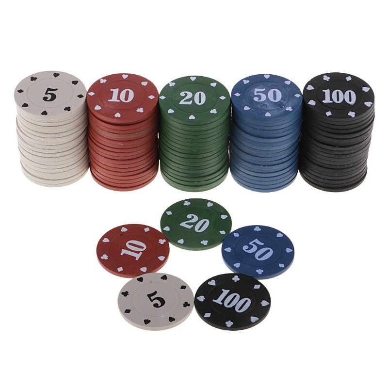 100Pieces Money Chips Cờ bạc Trò chơi Poker Mạt chược Chơi các trò chơi giải trí khác