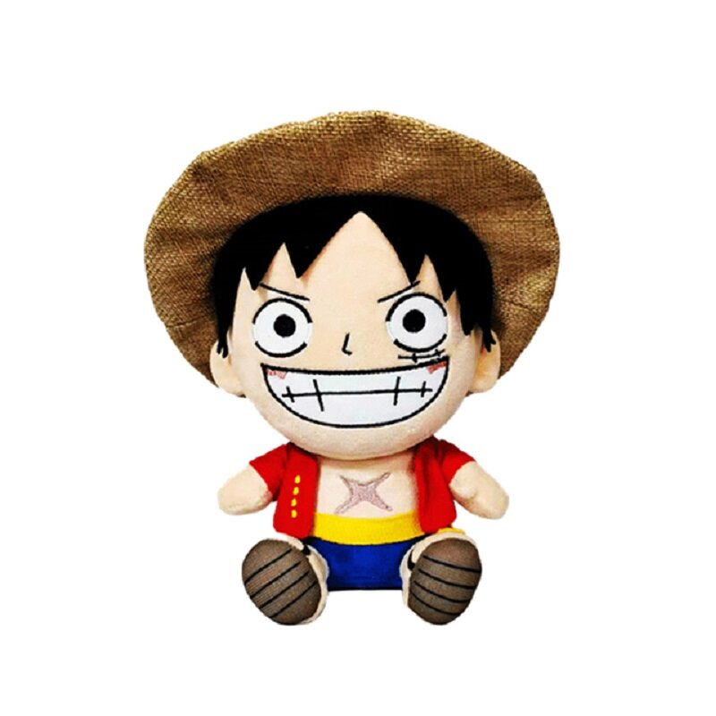 Original One Piece Anime Plush Toys para crianças, boneca fofa, pingentes de desenhos animados, Cosplay, Zoro, Luffy, Chopper, Ás, Lei, presente de Natal, 25cm