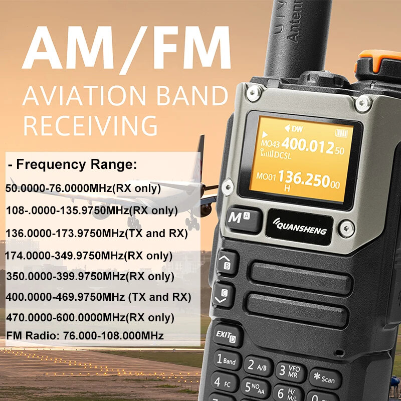 Quansheng-walkie-talkie de largo alcance, estación de conmutación de Radio bidireccional, Am, Fm, Amateur, inalámbrico, Uv K5 8