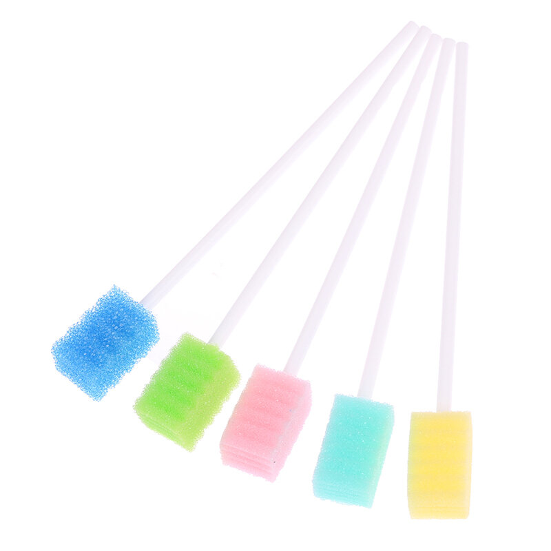 Cepillo de esponja desechable para limpieza Dental, 10 piezas, cuidado bucal, hisopo pequeño