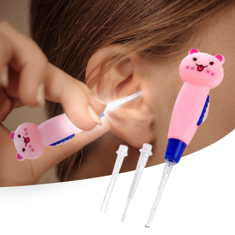 4 Stijlen Ear Wax Removal Tool Oorsmeer Remover Tool Met Led Verlichting Baby Oorreiniger Oorsmeerhaakje Curette Tweezer Kit voor Baby