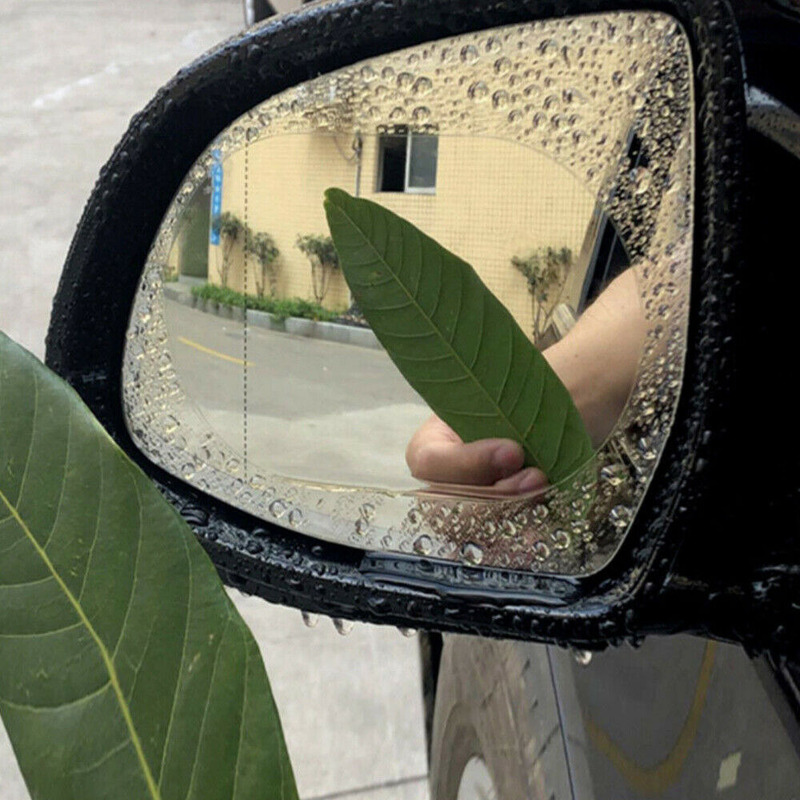 2 Buah Aksesori Kaca Mobil Bagian Luar Penutup Film Trim Kaca Spion Penyetelan Mobil Tahan Hujan Anti-kabut Universal