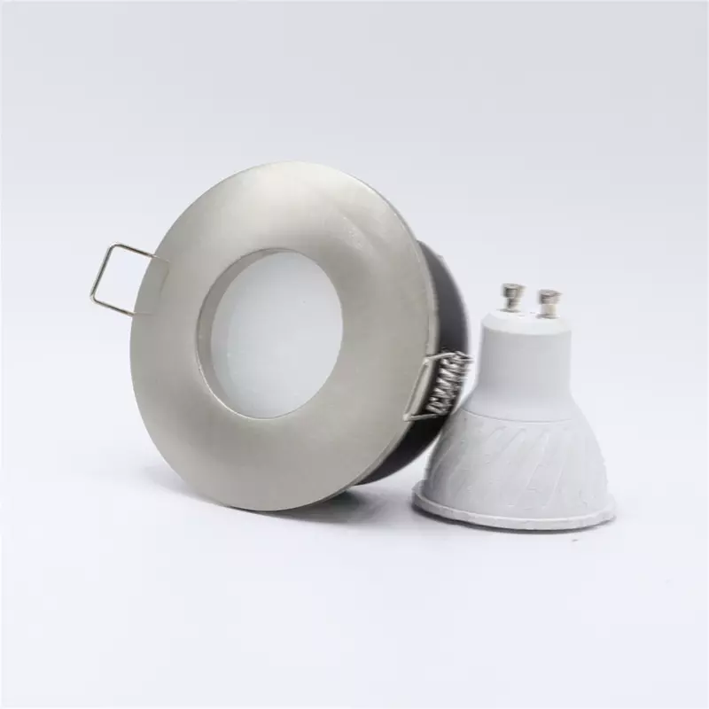 JOYINLED-Lámpara empotrada de techo GU10, marco de níquel satinado, foco empotrado, aleación de Zinc recortado, 70mm