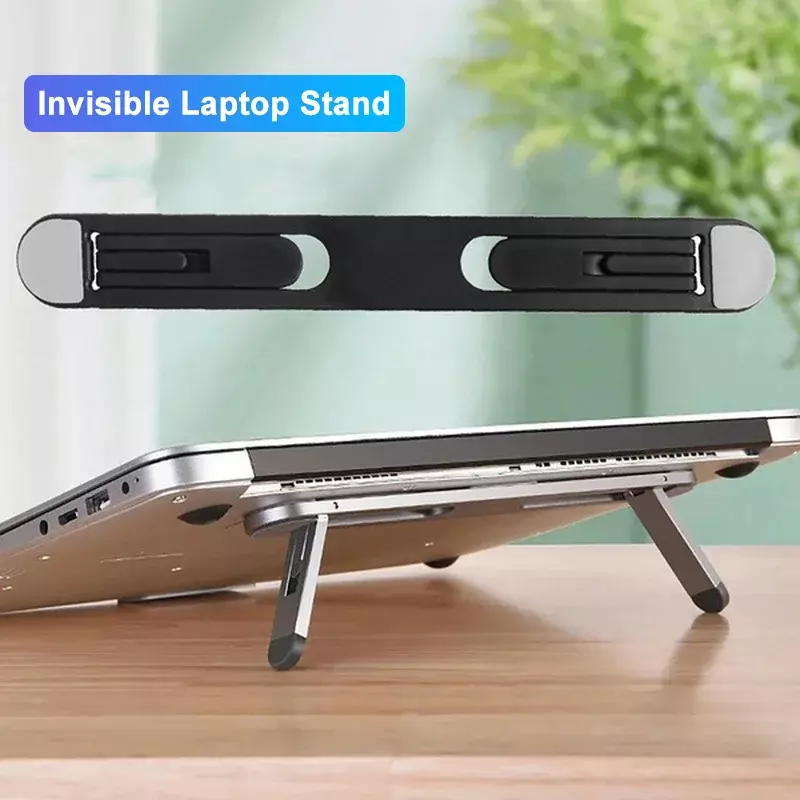 Universal Laptop Riser Stand for Macbook Pro Air 13 15 Lenovo Samsung Notebook Cooling Pad Invisible Laptop Bracket Stands