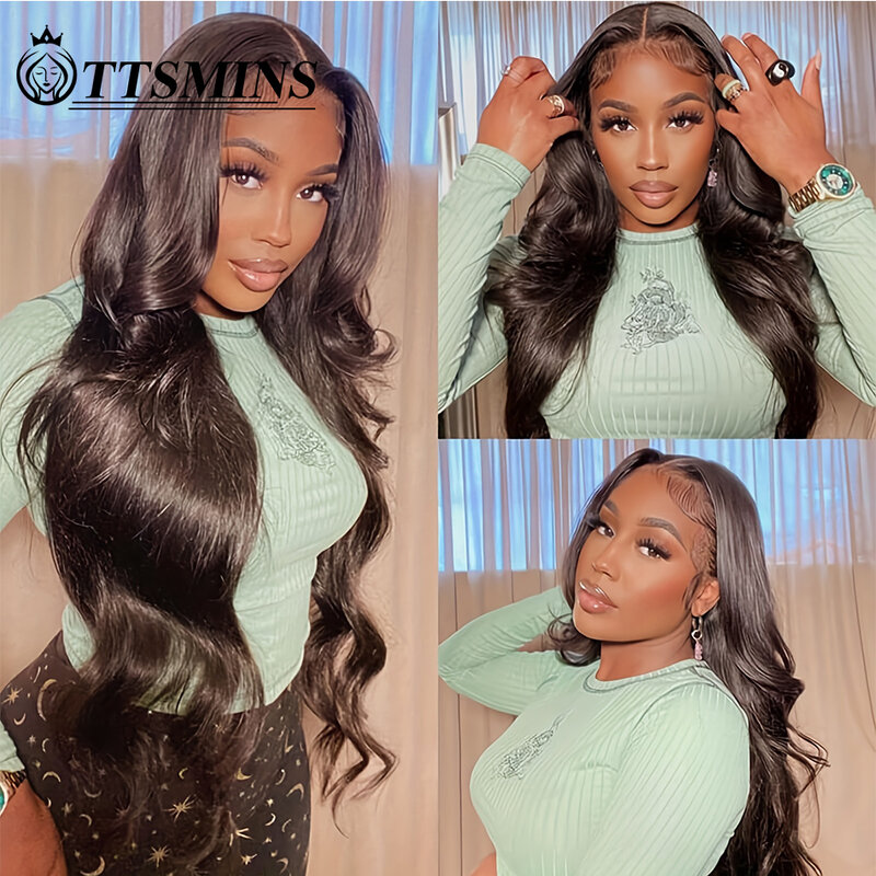 5x5 Glueless Body Wave Wig No Glue Pre Plucked Pre Cut for Beginners Natural Wave Human Hair 13x4 Lace Front Closure Wigs 8"-34"