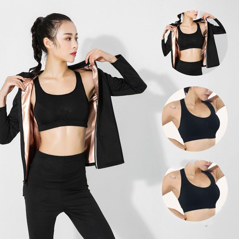 New Sauna Suit Women Plus Size Gym Clothing Top for Sweating Weight Loss Female Sports Active Wear Slimming Tracksuit Women