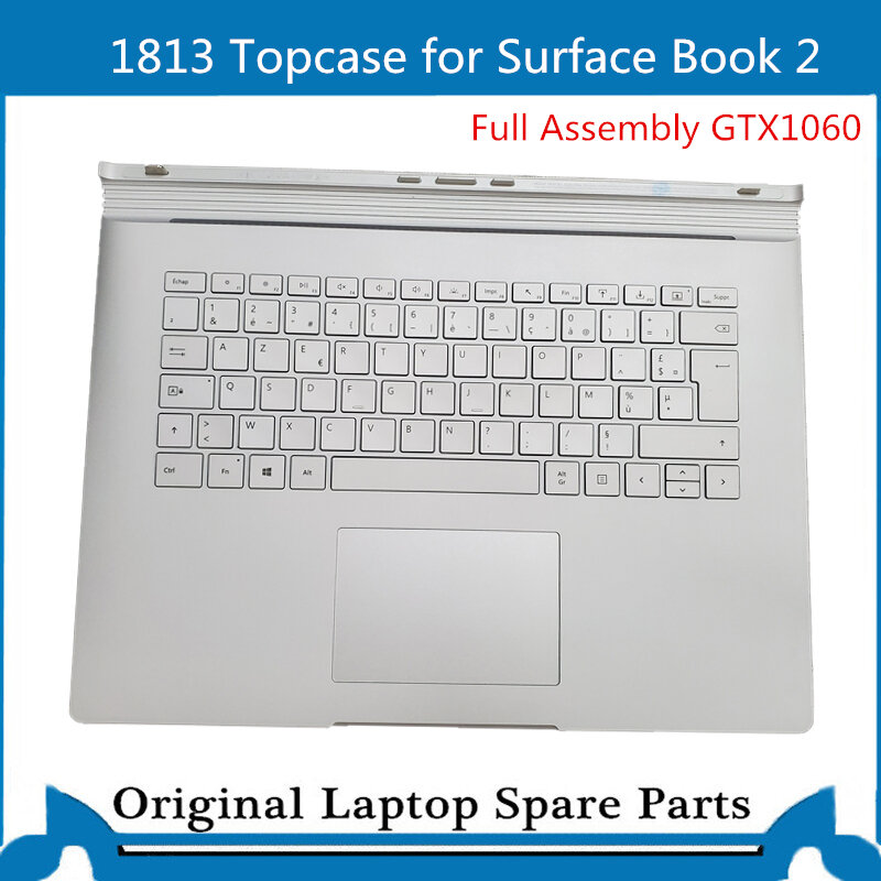 الأصلي لمايكروسوفت سطح كتاب 2 1813 Topcase مع لوحة المفاتيح 15 بوصة ازرتي FR GTX1060