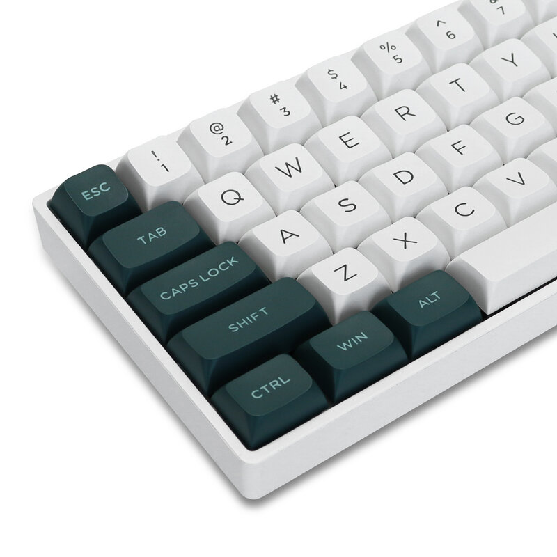 Колпачок для клавиш 189 клавиш PBT с двойной подсветкой, зеленая, белая, ISA набор клавишных колпачков, колпачок для клавиш Cherry MX для беспроводных механических игровых клавиатур