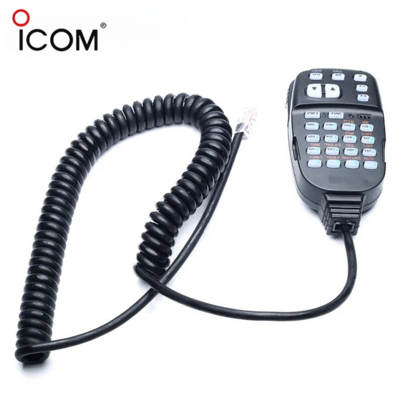 ICOM-Hand Speaker PTT Mic, Microfone de mão, HM-98S, 8 pinos, apto para IC-2100H, IC-2200H, IC2710H, IC-2800H, Carro, Walkie Talkie Acessório