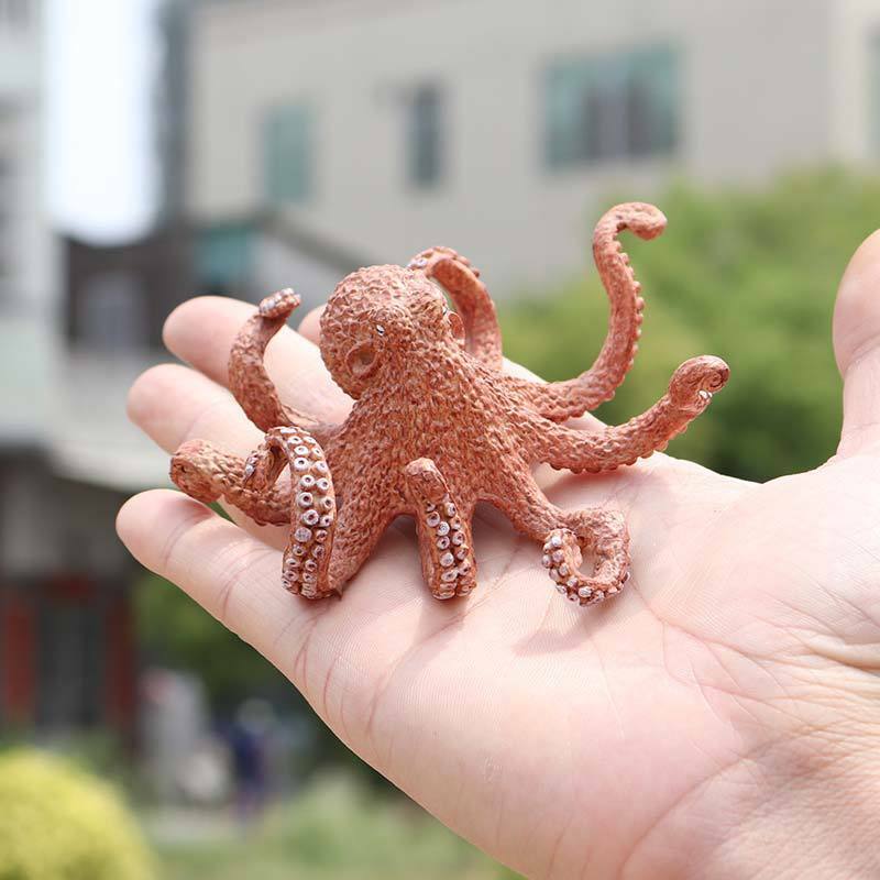 Mini Ocean ตุ๊กตาสัตว์ทะเลของเล่นสำหรับเด็ก Deep-Sea ปลา Viperine Octopus ปลาหมึกรุ่นตัวเลขการกระทำเด็กคอลเลกชัน