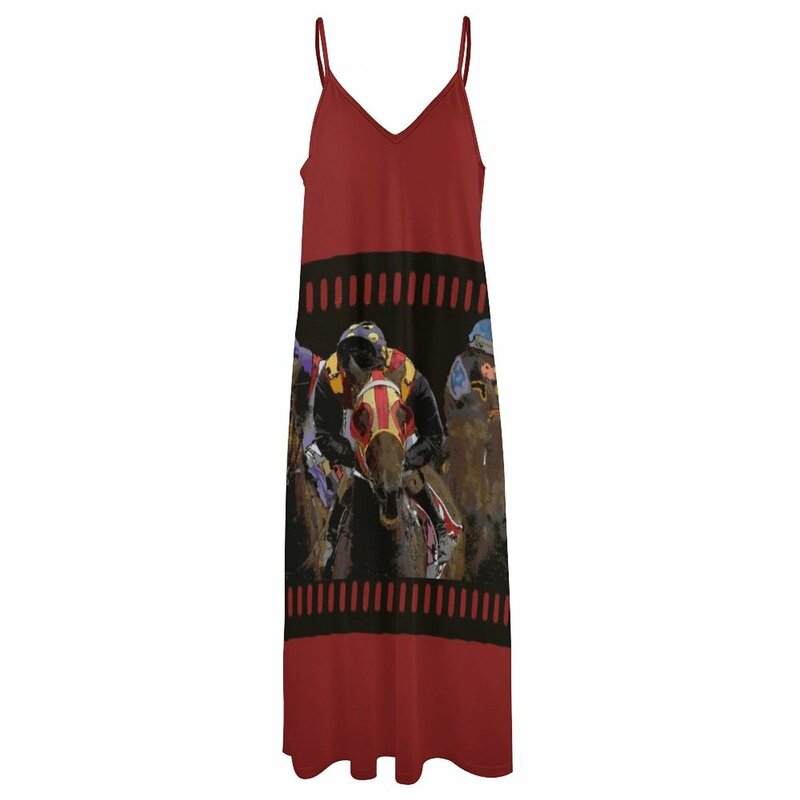 女性のためのノースリーブの馬のレーシングドレス,フィルムストリップ,衣類,夏,2024