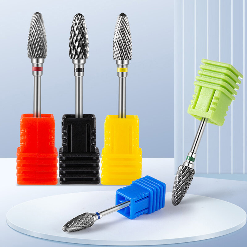 1PC Cone Carbide Tungsten Nail Drill Bit Manicure Drill For Milling Cutter Nail Files Buffer Nail Art Equipment Accessory