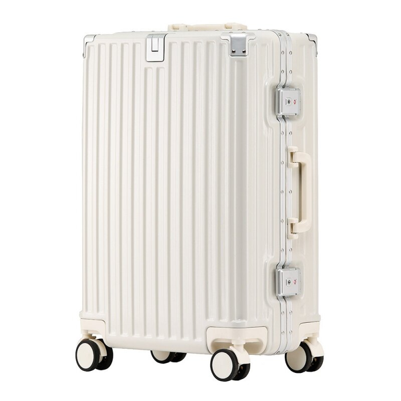 Roller koper bingkai aluminium untuk wanita, casing troli tahan lama 26 inci, koper kabin perjalanan kata sandi, koper perjalanan untuk pria dan wanita