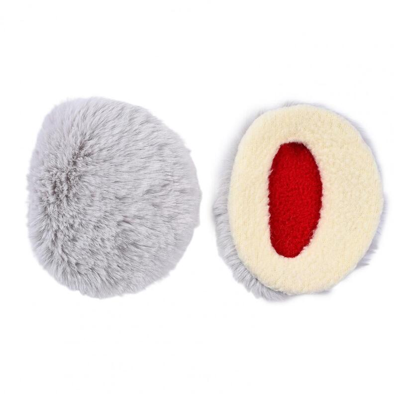 1 Pair Cordless Windproof Solid Color Unisex Earmuffs Winter Faux Rabbit Fur Coral Fleece Ear Warmers Costume Accessories
