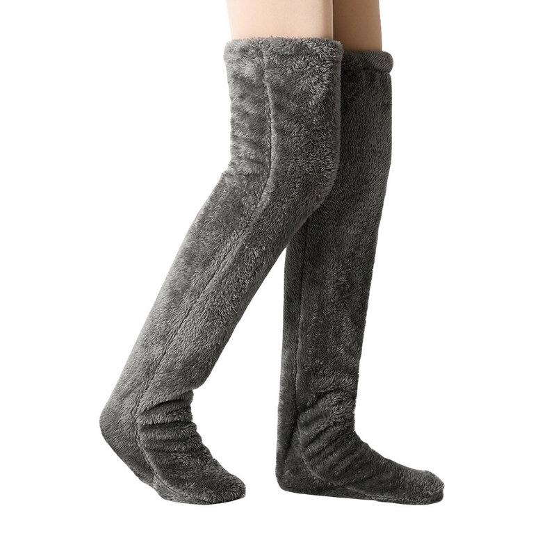 Leggings de invierno para mujer, calcetines de felpa para el suelo del hogar, manta, sudaderas con capucha, accesorios