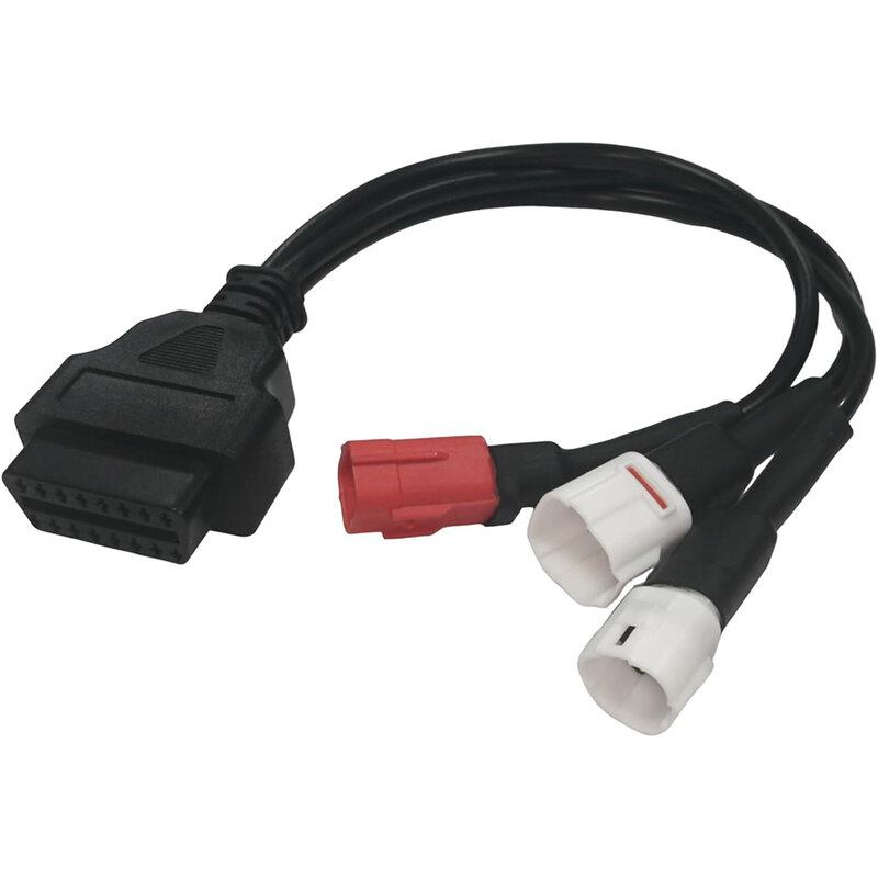 Kabel konektor diagnostik sepeda motor OBD2, kabel ekstensi 3-in-1 untuk Yamaha 16 pin hingga 3PIN 4PIN untuk Honda 6Pin sepeda motor OBD