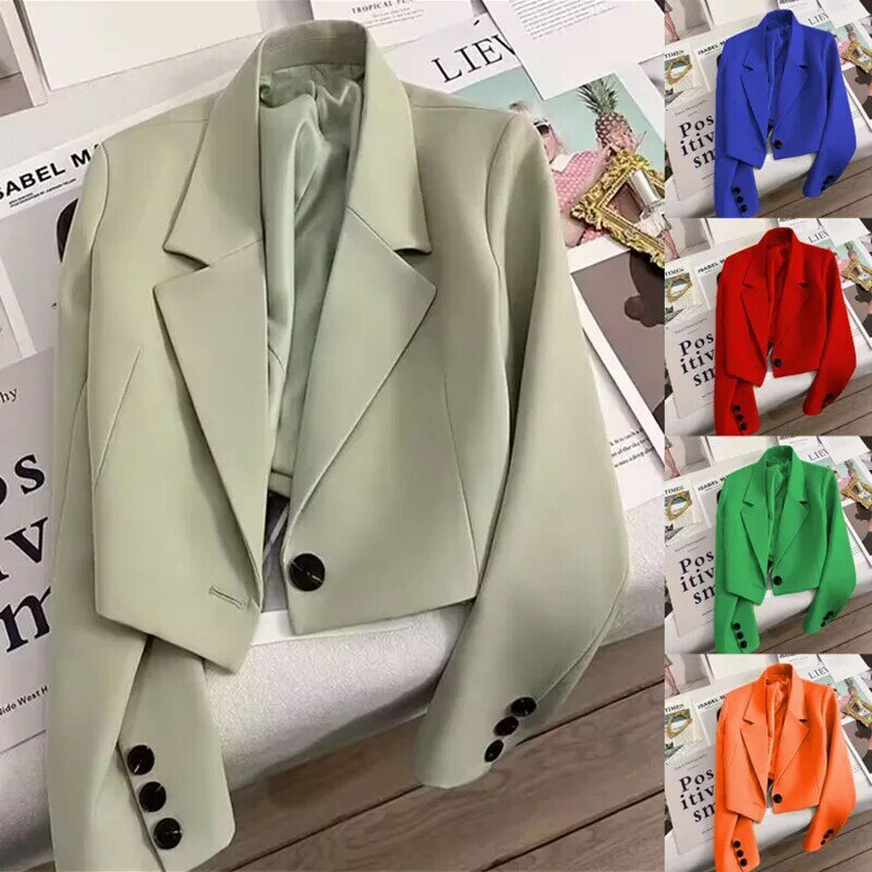 Short lady small man 2024 spring and autumn new students all match small suit fashionable woman
