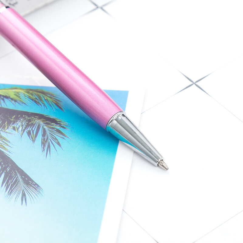 Kolorowy kryształowy długopis metalowy rysik dotykowy do pisania artykułów papierniczych artykuły biurowe niestandardowe logo prezent na boże narodzenie