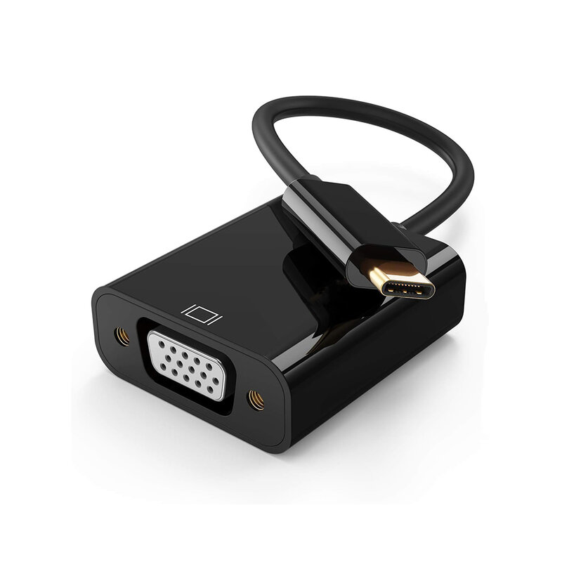 USB Type-cオス-vgaコンバーターケーブル,ラップトップモニターおよびプロジェクター用コンバータケーブル,黒,D-SUB p
