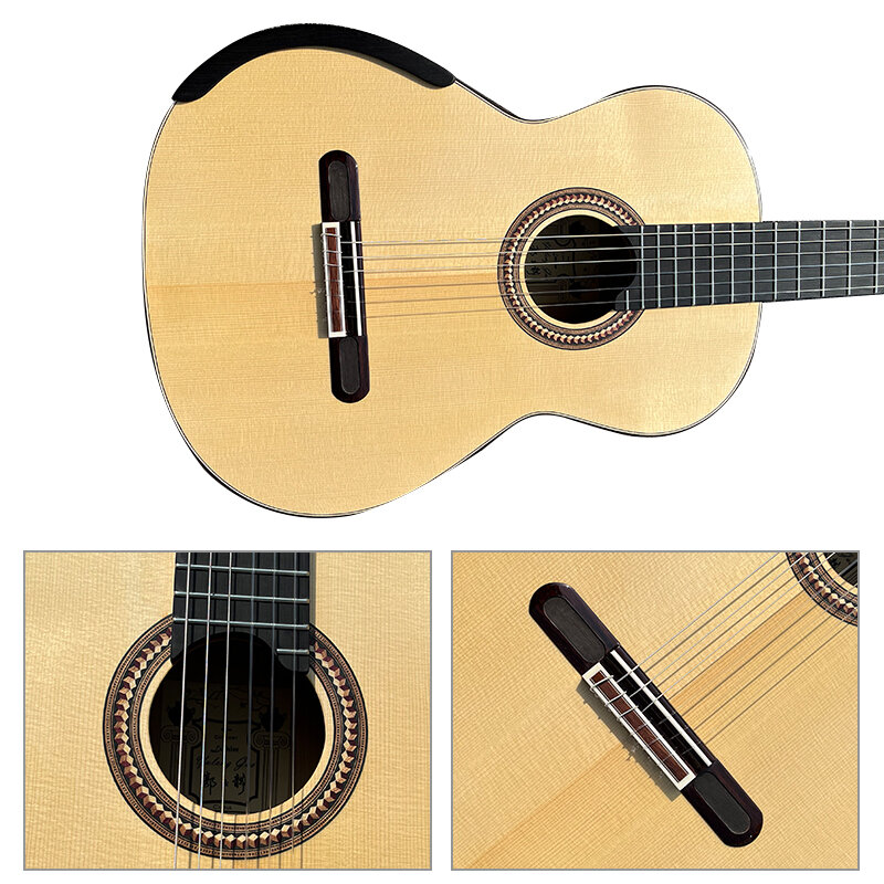 39 дюймовая Классическая концертная гитара Ziricote master luthier с двойным верхом