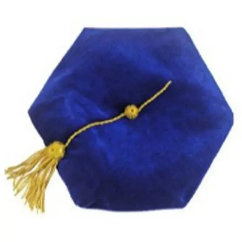 Gorra octagonal o hexagonal clásica para ceremonia de graduación, sombrero de doctor para estudiantes universitarios americanos