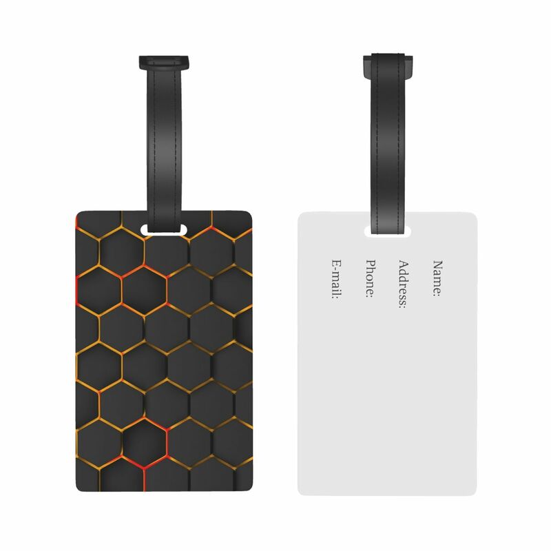 Futuristic, Modern Design, Technology,Abstract 3d Luggage Tags PVC Fashion Luggage Travel Accessories Tag Portable Travel Label