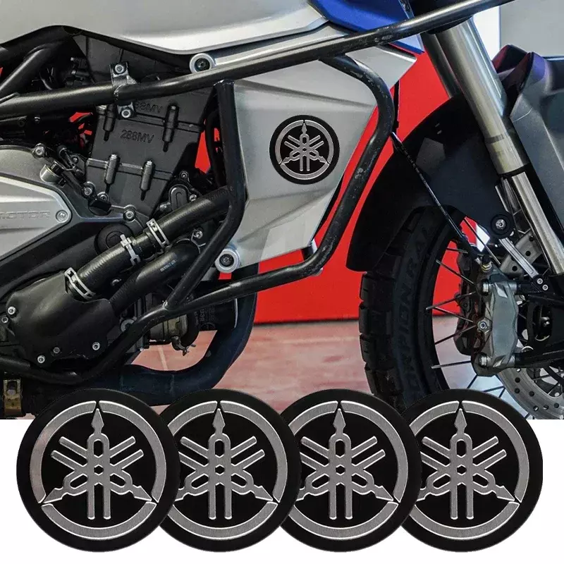 3D Motorcycle Modified Car Sticker Metal Aluminum Round Decal Motorcycle Stickers For Yamaha R1 R3 R25 Mt-09 Mt07