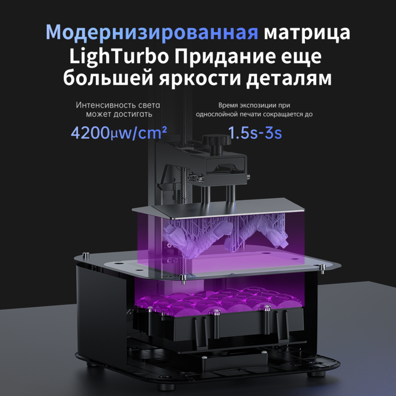 3D-принтер ANYCUBIC Photon Mono 2, УФ-смола, ЖК-дисплей, высокоскоростная 3D-печать, 6,6 дюйма, 4K + Монохромный экран, размер печати 165*143*89 мм